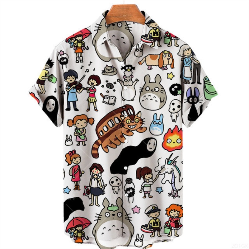 3D Printing Aliexpress - Camisa masculina de manga curta transfronteiriça