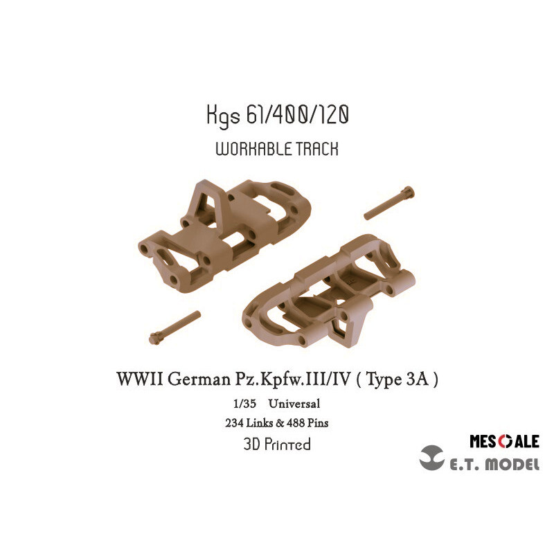 3D Printing Article - ET 1/35 P35-020 WWII Pz.Kpfw.III/IV (Tipo