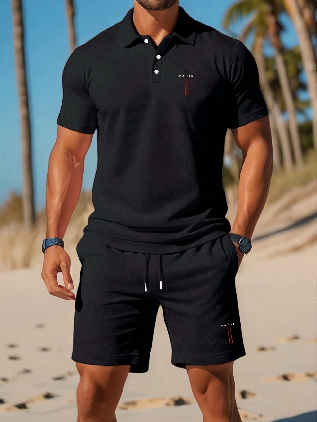 3D Printing Design - Conjunto de Camisa Polo Masculina Verão