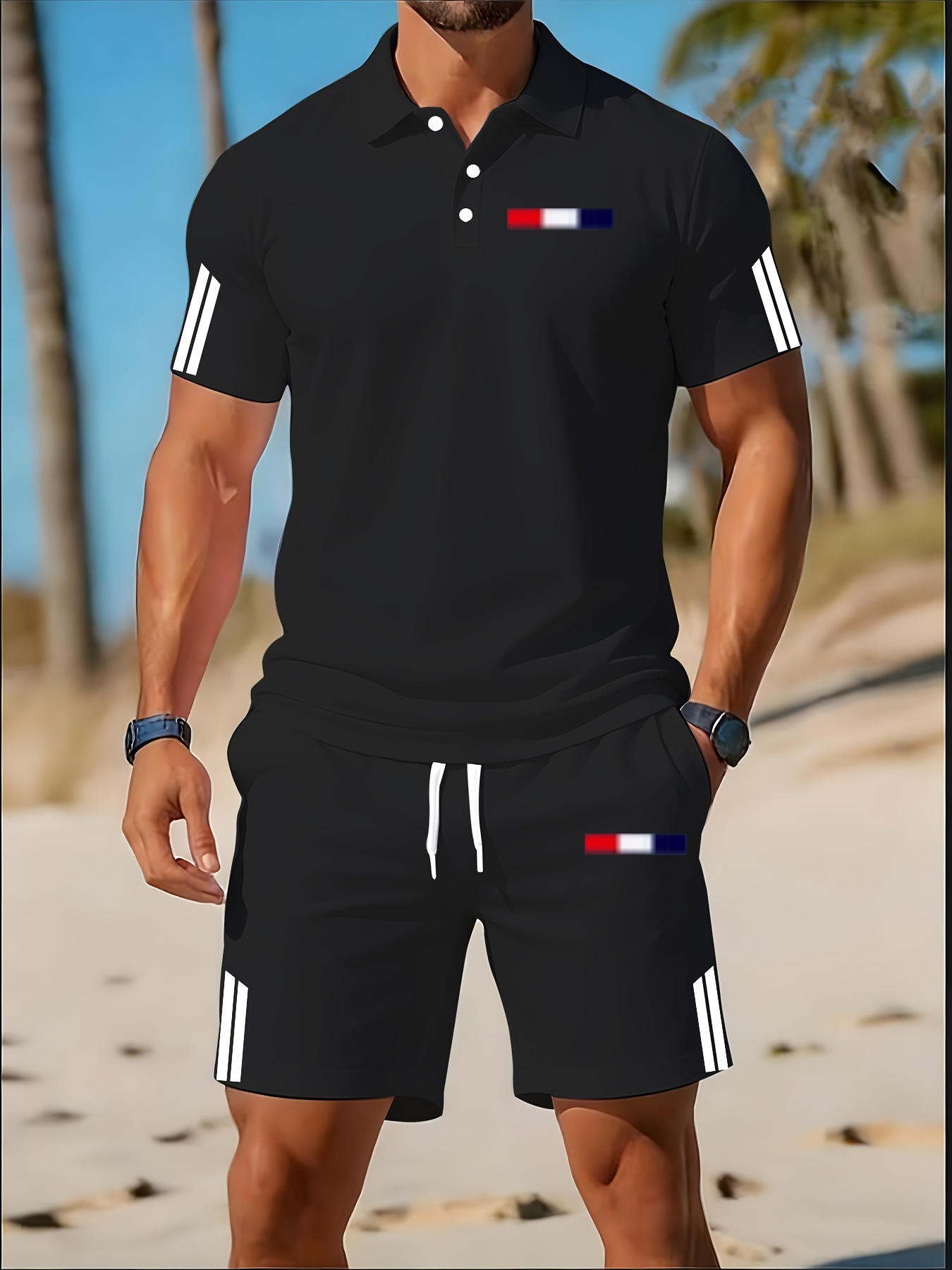 3D Printing Design - Conjunto de Camisa Polo Masculina Verão
