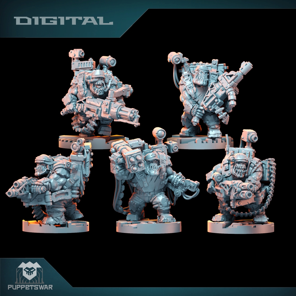 3D Printing Robot - Esquadrão Orc Ultimate Badasses, figura de