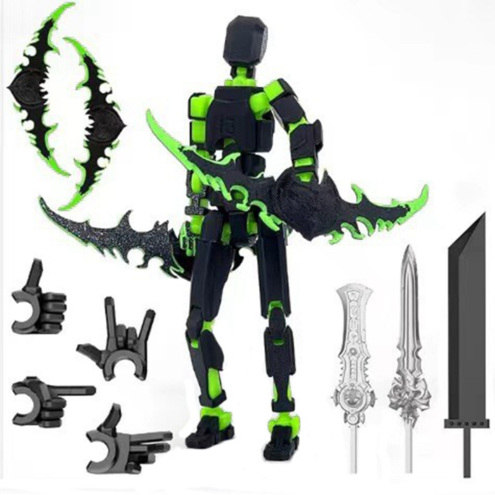 3D Printing Robot - Titan 13 com asas figura brinquedos