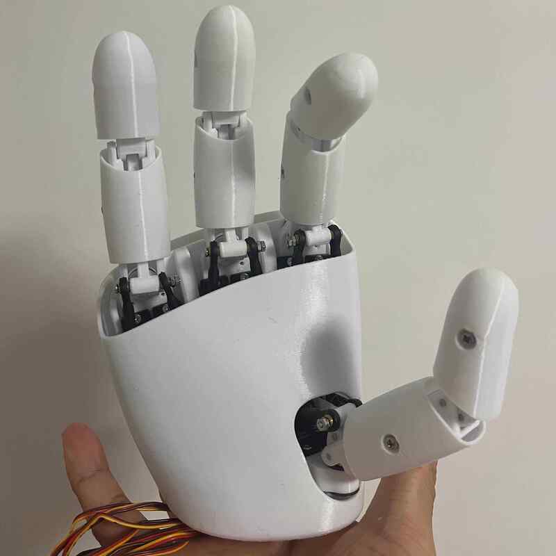 3D Printing Robot - Mão Robótica AmazingHand 8 DOF Impressa