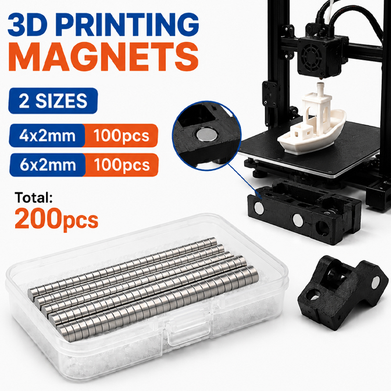 3D Printing Bambu Lab - Kit de ímãs para impressão 3D