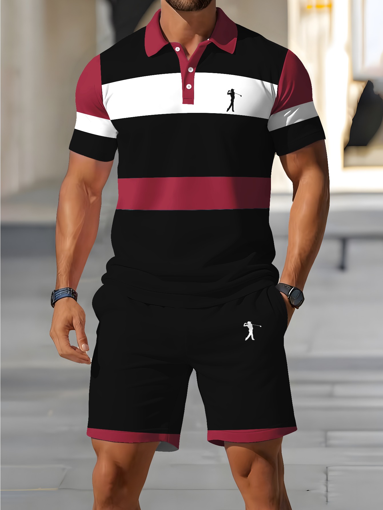 3D Printing Design - Conjunto de Camisa Polo Masculina Verão