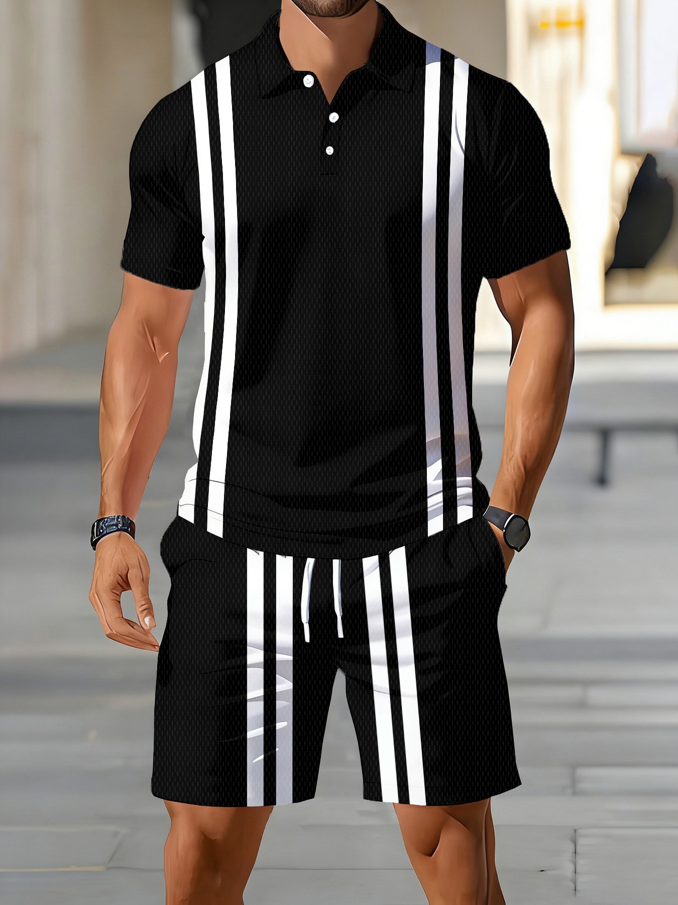 3D Printing Design - Conjunto de Camisa Polo Masculina Americana