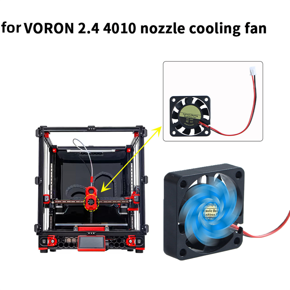 Cooling Fan 40Mm 3D - Exaustor Hidráulico de Refrigeração, 40x10mm, 100x40mm,