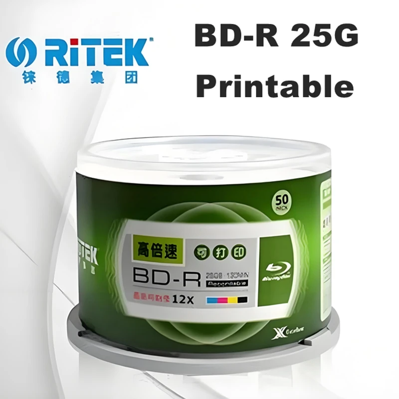 3D Printing Robot - 50 UNIDADES/CAIXA Ritek BD-R 25GB Discos