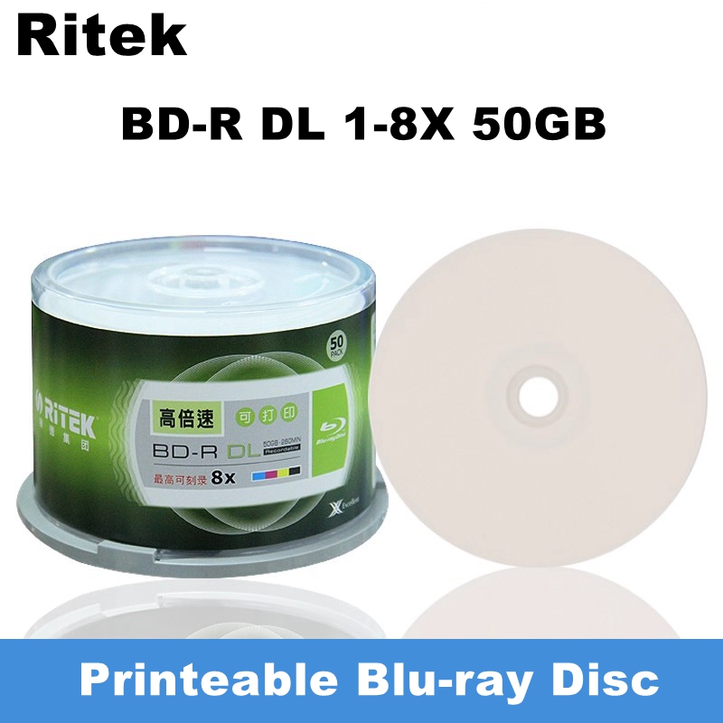 1 Unidade Ritek BD-R DL 50GB D - 3D Printing Robot avaliação e preço
