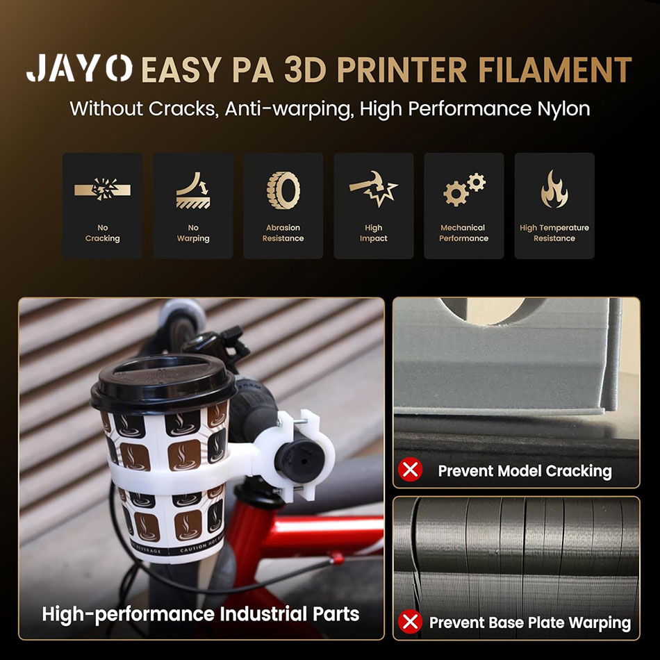 Jayo fácil filamento pa 1.75mm - 3D Printing Nylon avaliação e preço