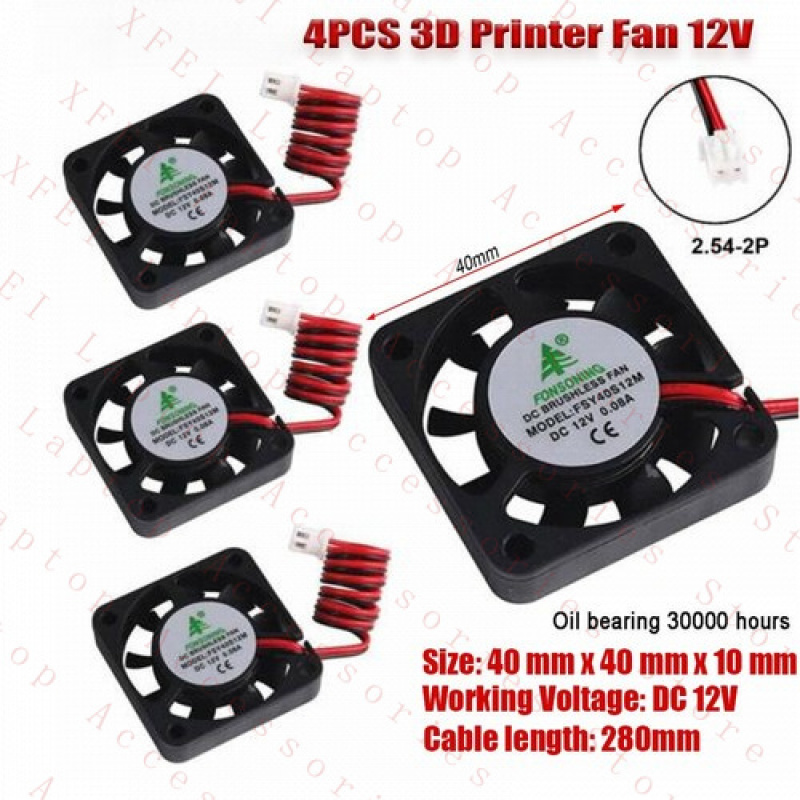 F 4X 12V Laptop Impressora 3D  - Cooling Fan 40Mm 3D avaliação e preço
