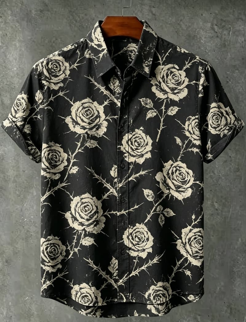 Camisa Casual Masculina com Es - 3D Printing Cancer avaliação e preço
