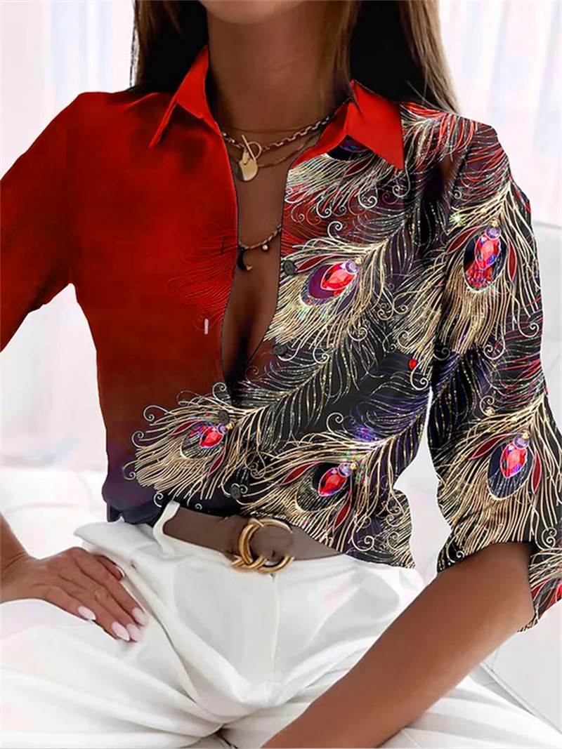 Moda pena padrão camisas femin - 3D Printing Cancer avaliação e preço