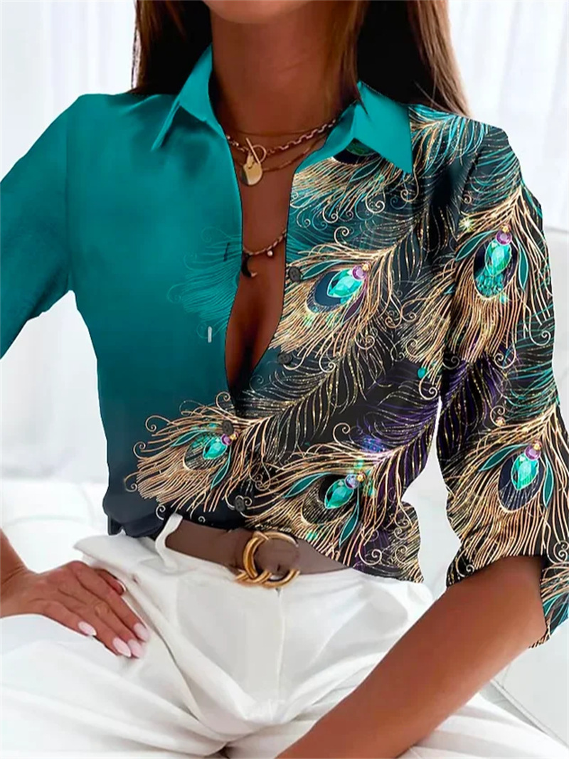 Moda pena padrão camisas femin - 3D Printing Cancer avaliação e preço