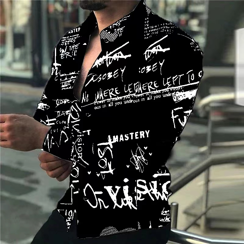 Camisa Masculina de Manga Long - 3D Printing Design avaliação e preço