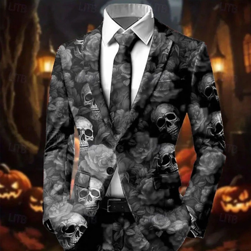 Blazer Masculino Gótico com Es - 3D Printing Cancer avaliação e preço