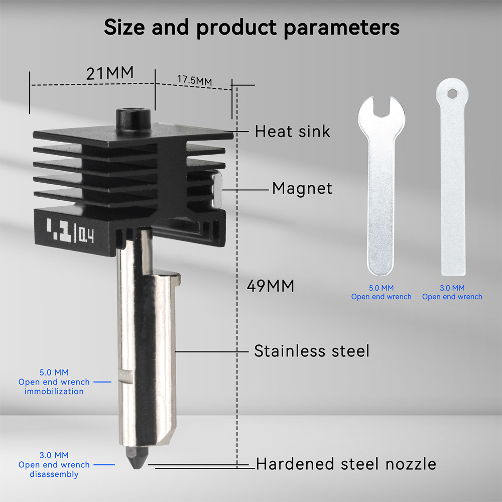 Bico de Aço Temperado para Hot - 3D Printing Bambu Lab avaliação e preço