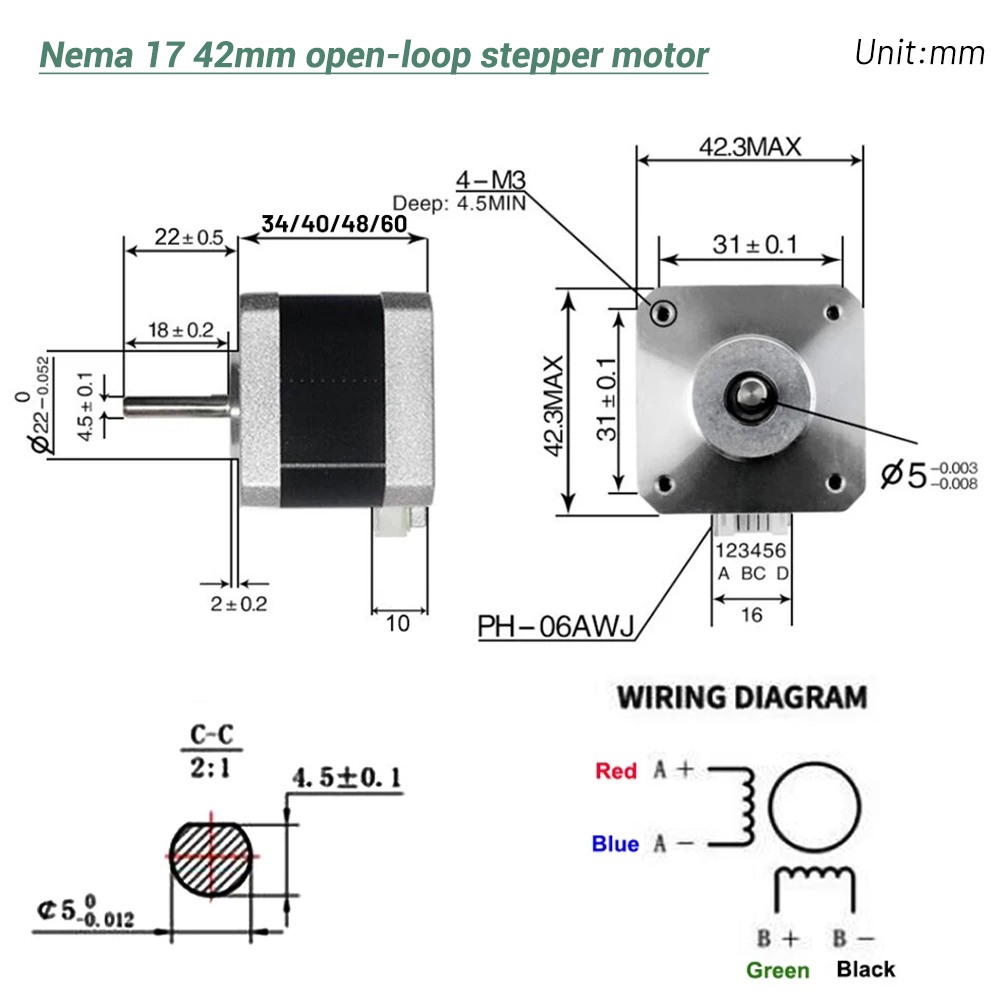 Motor de Passo Nema17 42 com 4 - 3D Printing Robot avaliação e preço