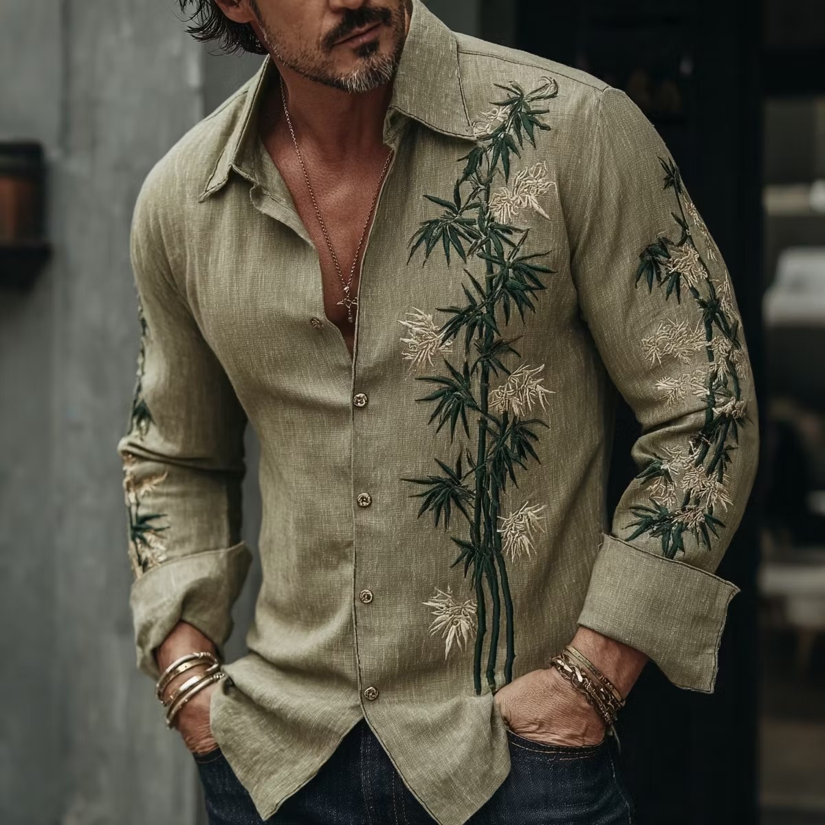 Camisa Masculina Estilo Chinês - 3D Printing Cancer avaliação e preço