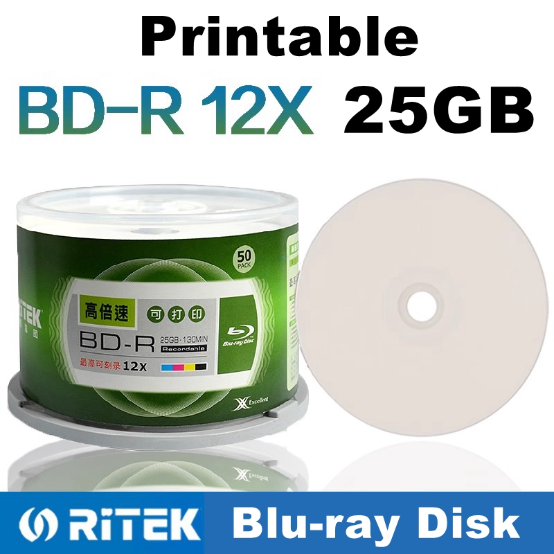 50 UNIDADES/CAIXA Ritek BD-R 2 - 3D Printing Robot avaliação e preço